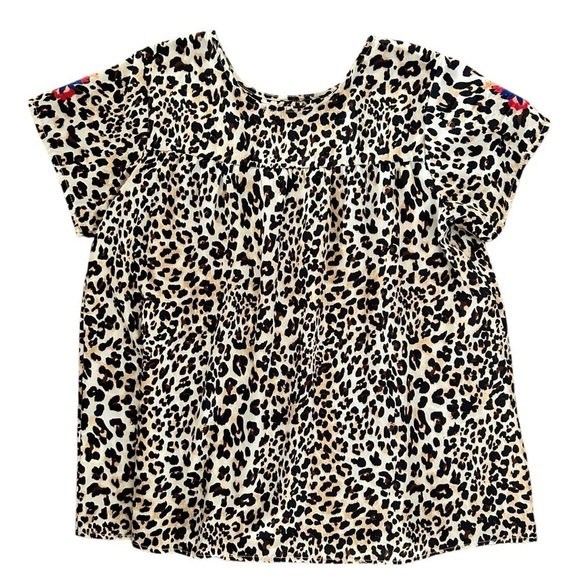 See And Be Seen Neon Embroidery Leopard Tunic Top Small - Picture 7 of 15